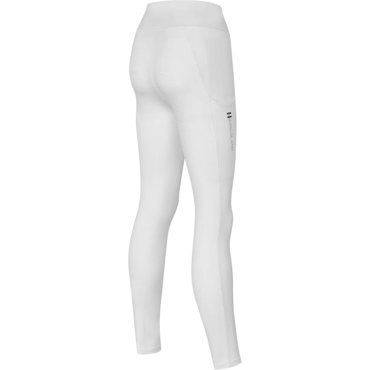 Kingsland Leggings da Equitazione Classic Full Grip Bianco