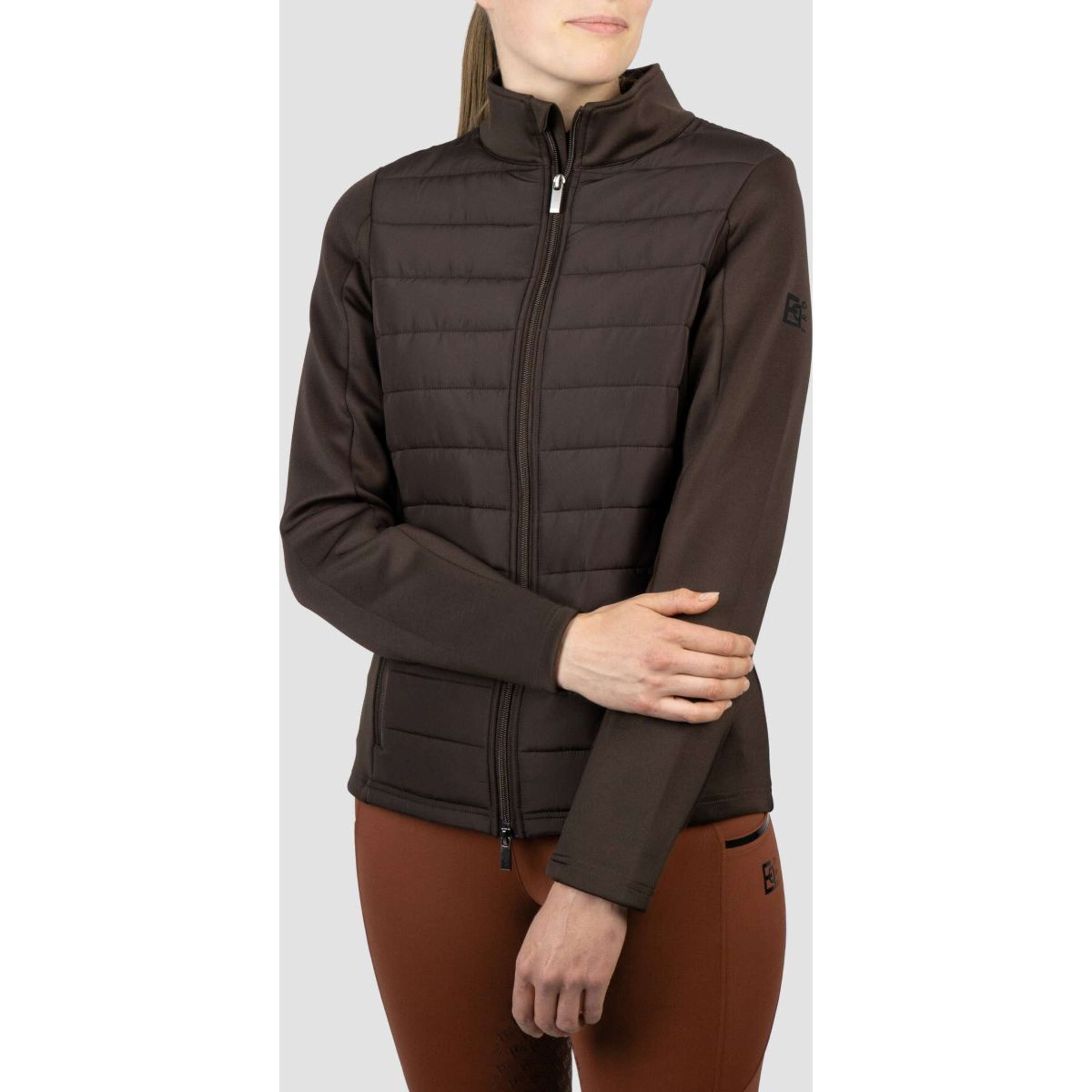 EQPRO Felpa con cappuccio e zip Geneviève Cioccolato