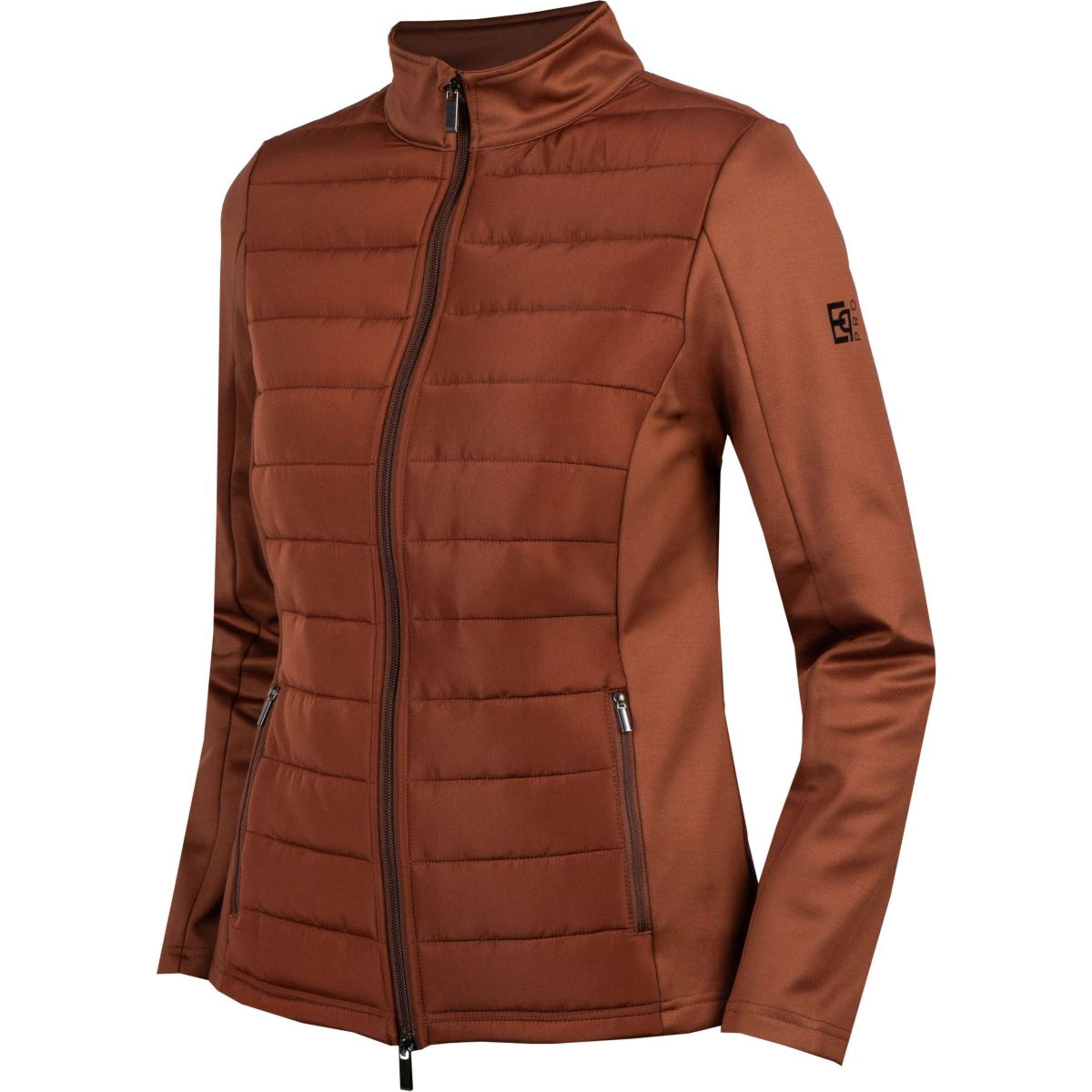 EQPRO Felpa con cappuccio e zip Geneviève Burnt Umber