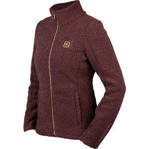 HORKA Felpa con cappuccio e zip Teddy Francesca Deep Ruby