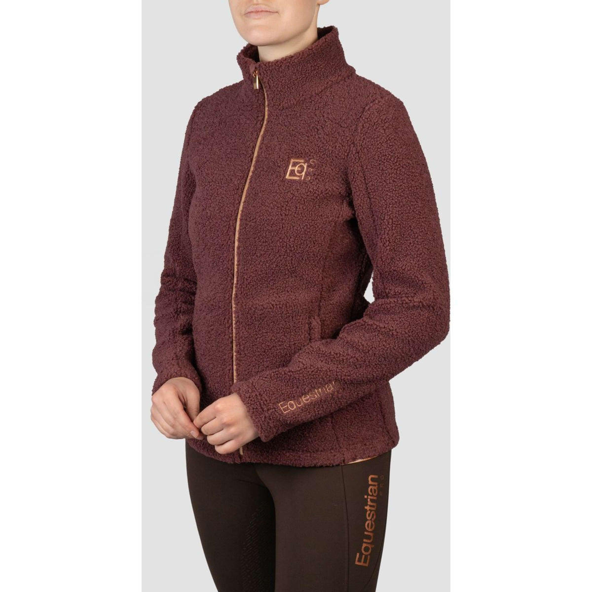 HORKA Felpa con cappuccio e zip Teddy Francesca Deep Ruby