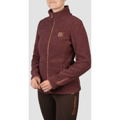 HORKA Felpa con cappuccio e zip Teddy Francesca Deep Ruby