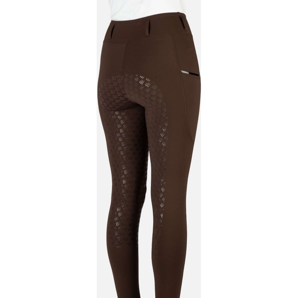 EQPRO Leggings da Equitazione Mindy Full Grip Cioccolato
