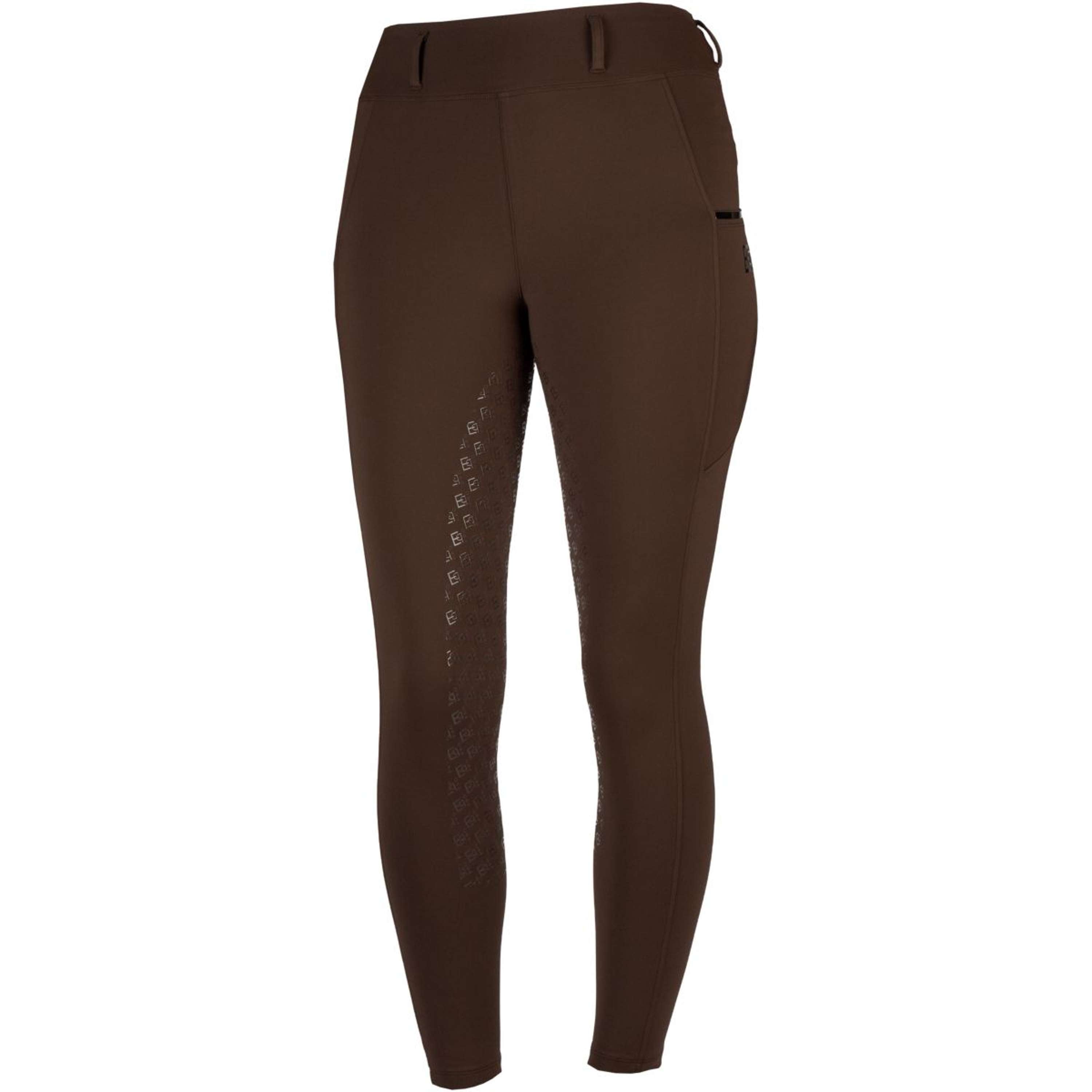 EQPRO Leggings da Equitazione Mindy Full Grip Cioccolato