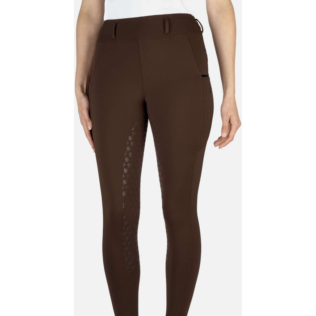 EQPRO Leggings da Equitazione Mindy Full Grip Cioccolato