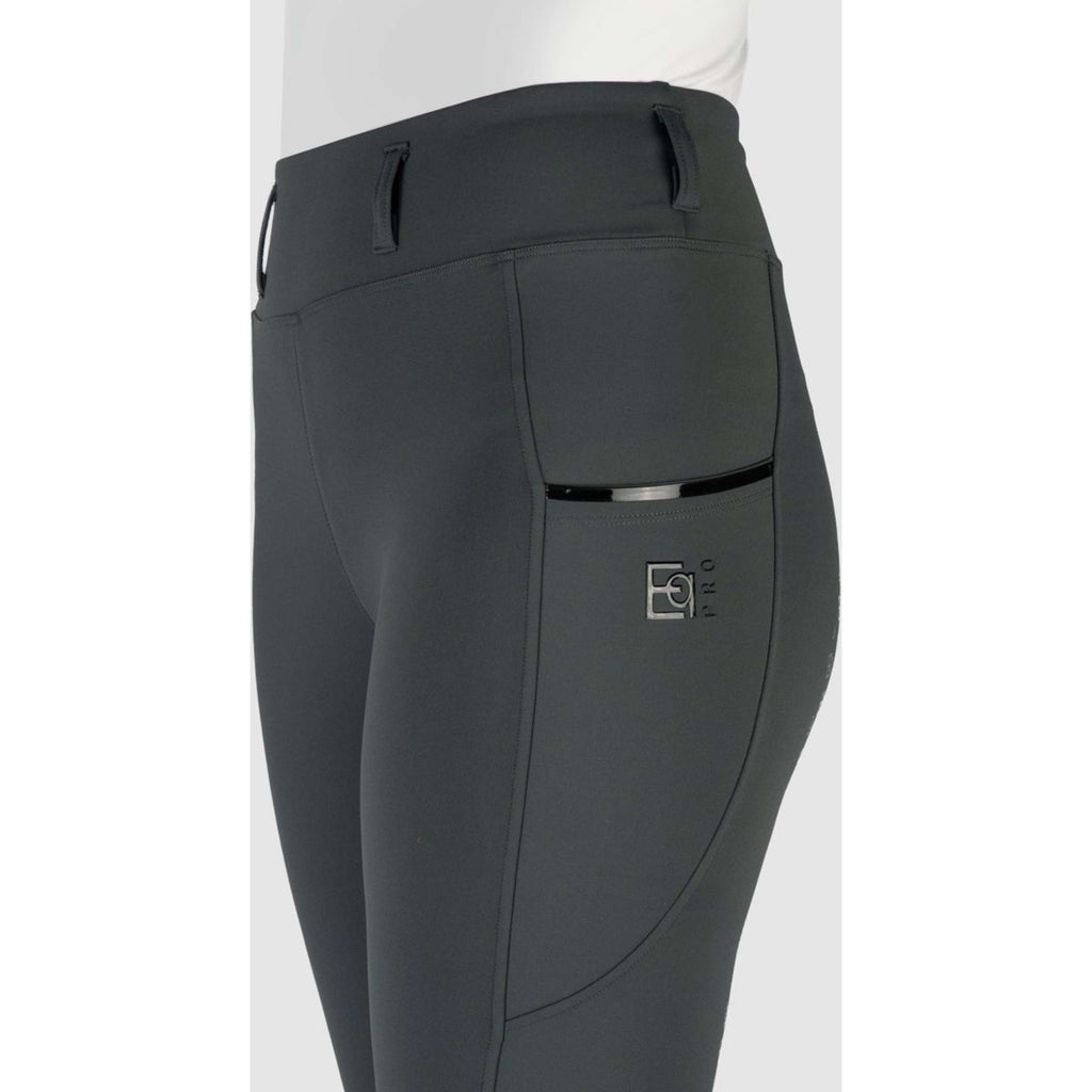 EQPRO Leggings da Equitazione Mindy Full Grip Shadow Steel