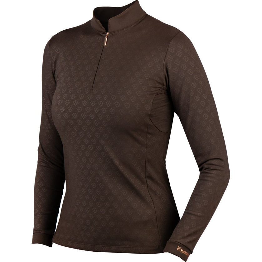 HORKA Shirt Emily Maniche Lunghe Cioccolato Fondente