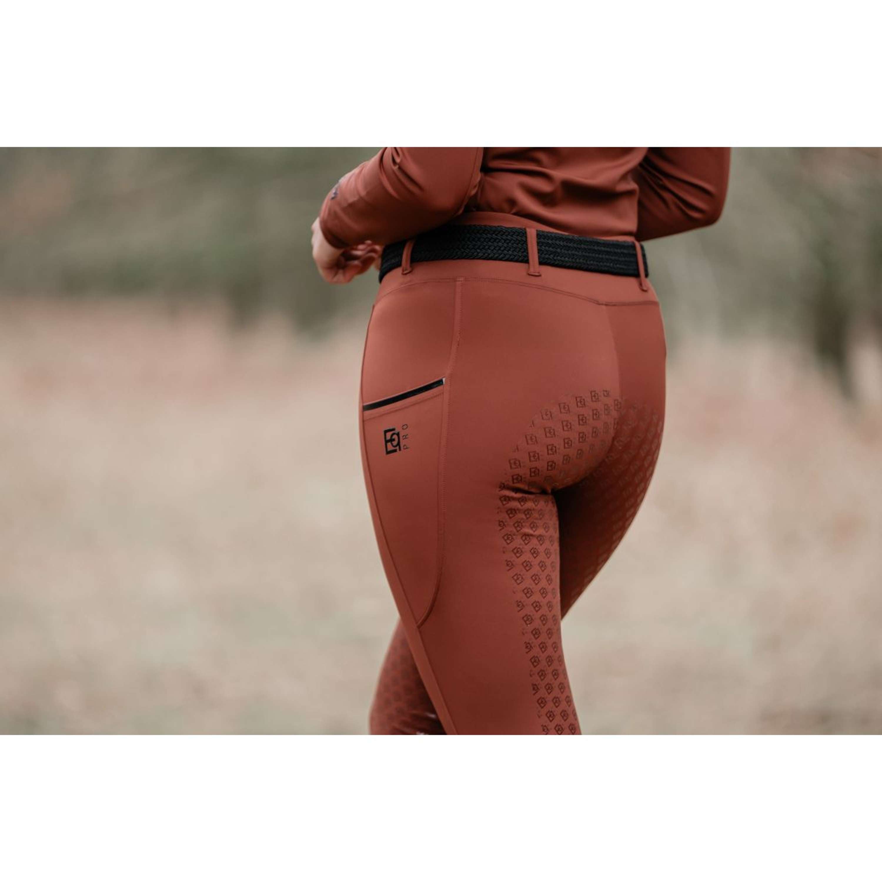 EQPRO Leggings da Equitazione Mindy Full Grip Burnt Umber