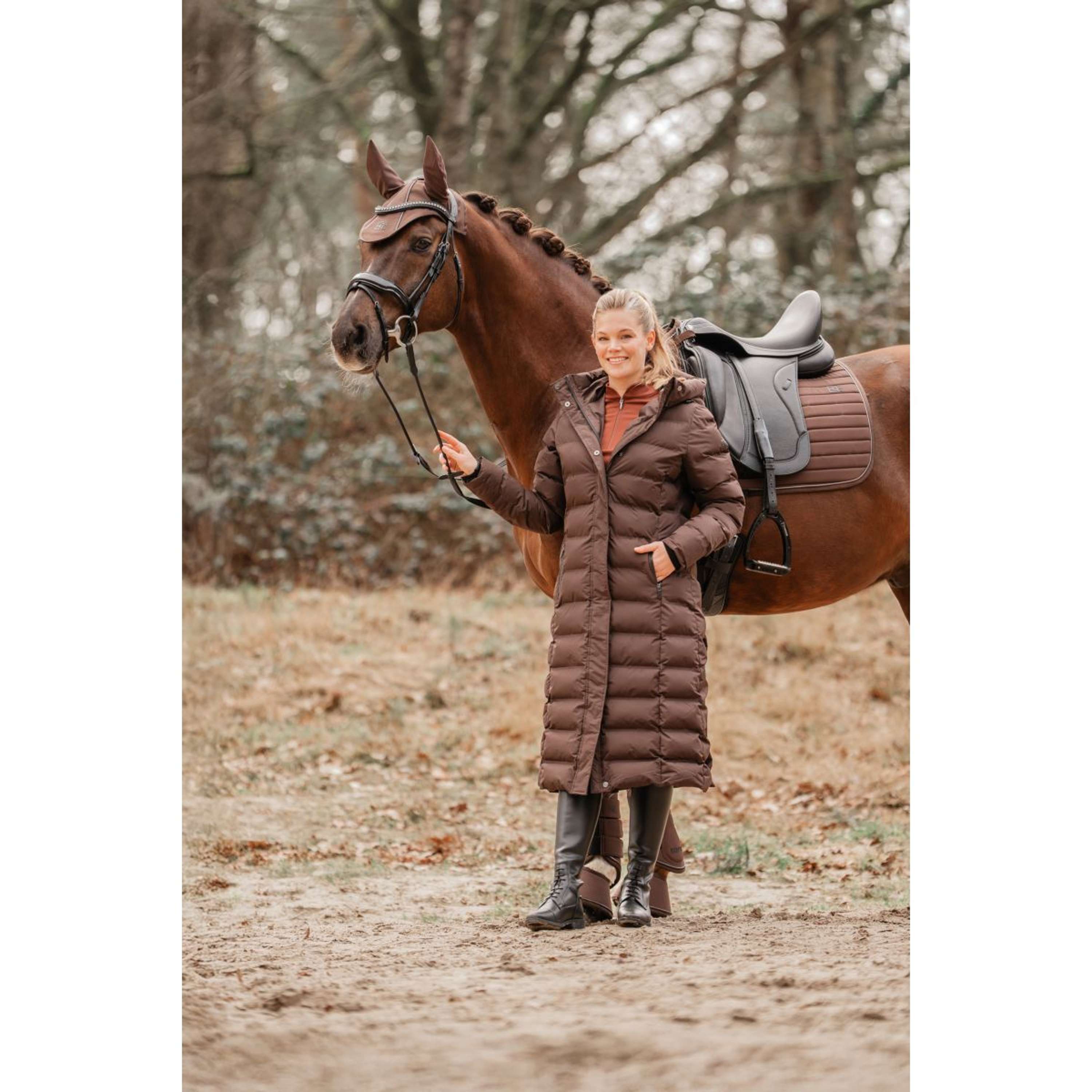 EQPRO Piumino Lungo Eloise Cioccolato