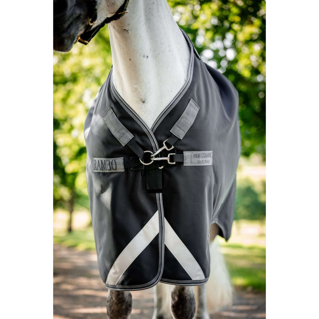 Rambo Turnout Rug 1680D Varilayer 250g Black/Thunderstorm Grey/Silver