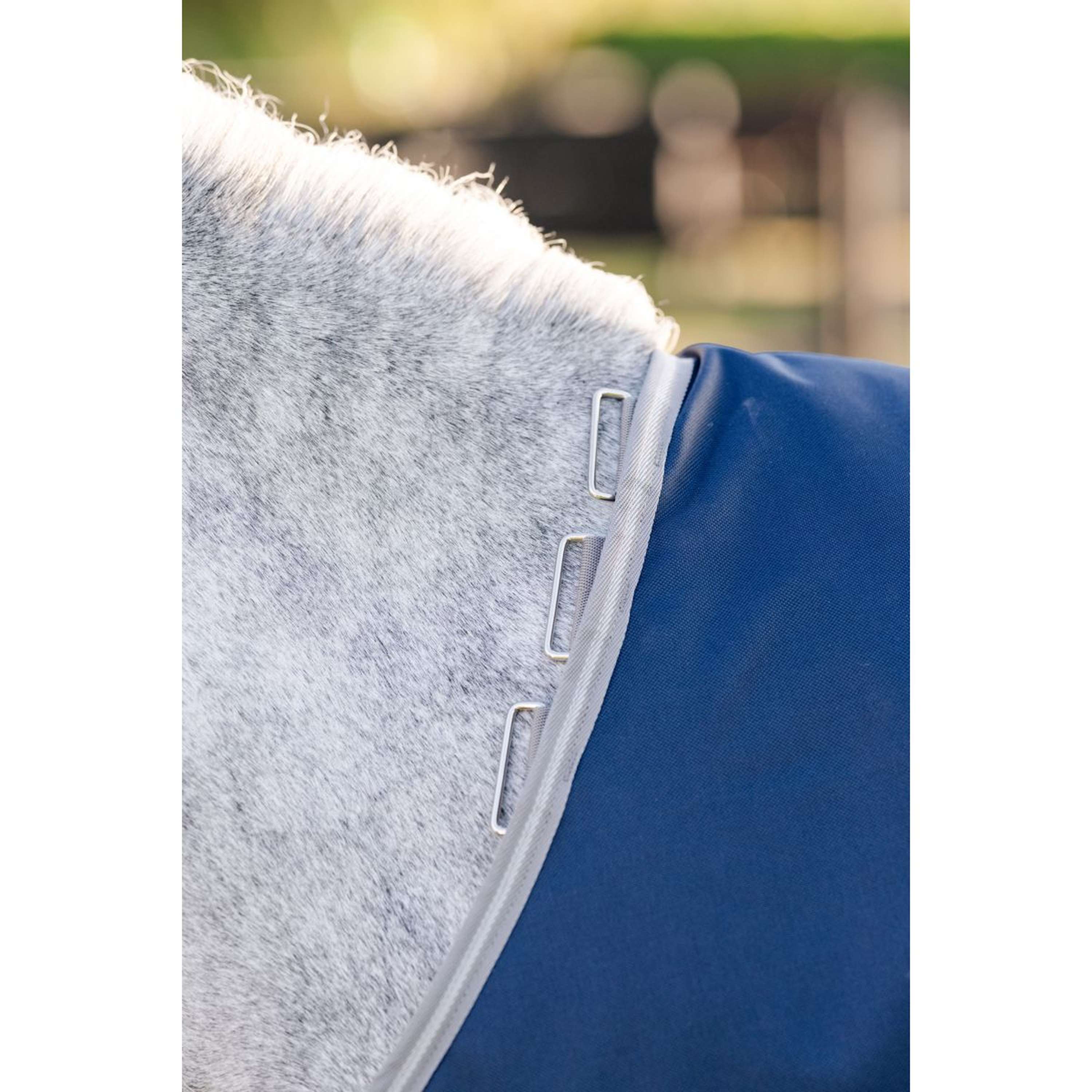 Amigo Turnout Rug 1200D Pony 250g Navy/Titanium Grey/Silver