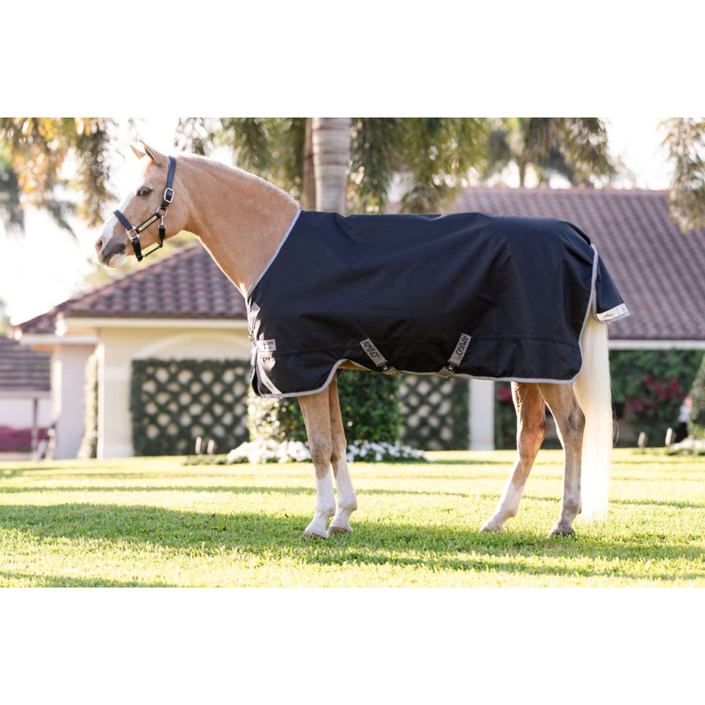 Amigo Turnout Rug 1200D Pony 250g Black/Titanium Grey/Silver