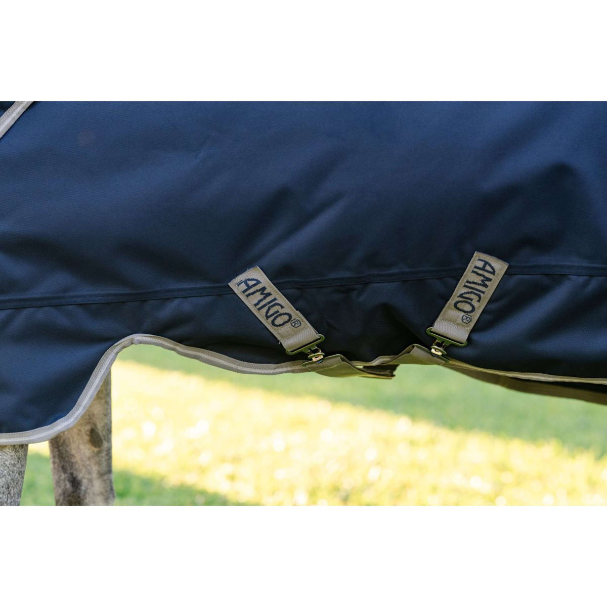Amigo Turnout Rug 1200D Plus Pony 250g Navy/Titanium Grey/Silver