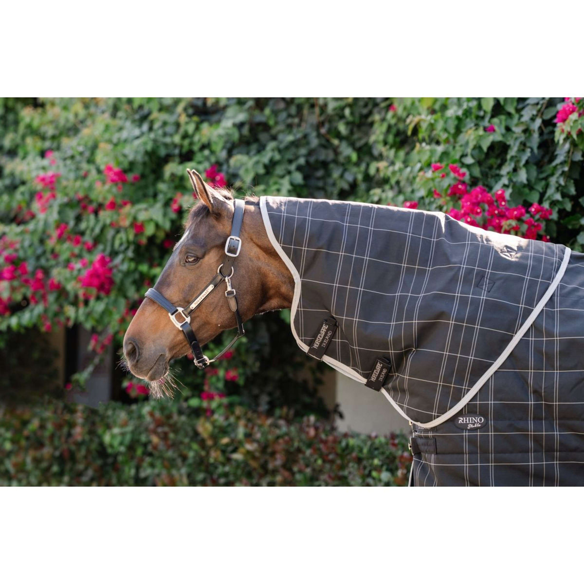 Rhino Copricollo Stable 200g Black/Grey/White Check/Gray