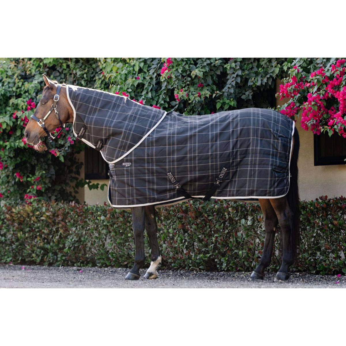 Rhino Copricollo Stable 200g Black/Grey/White Check/Gray