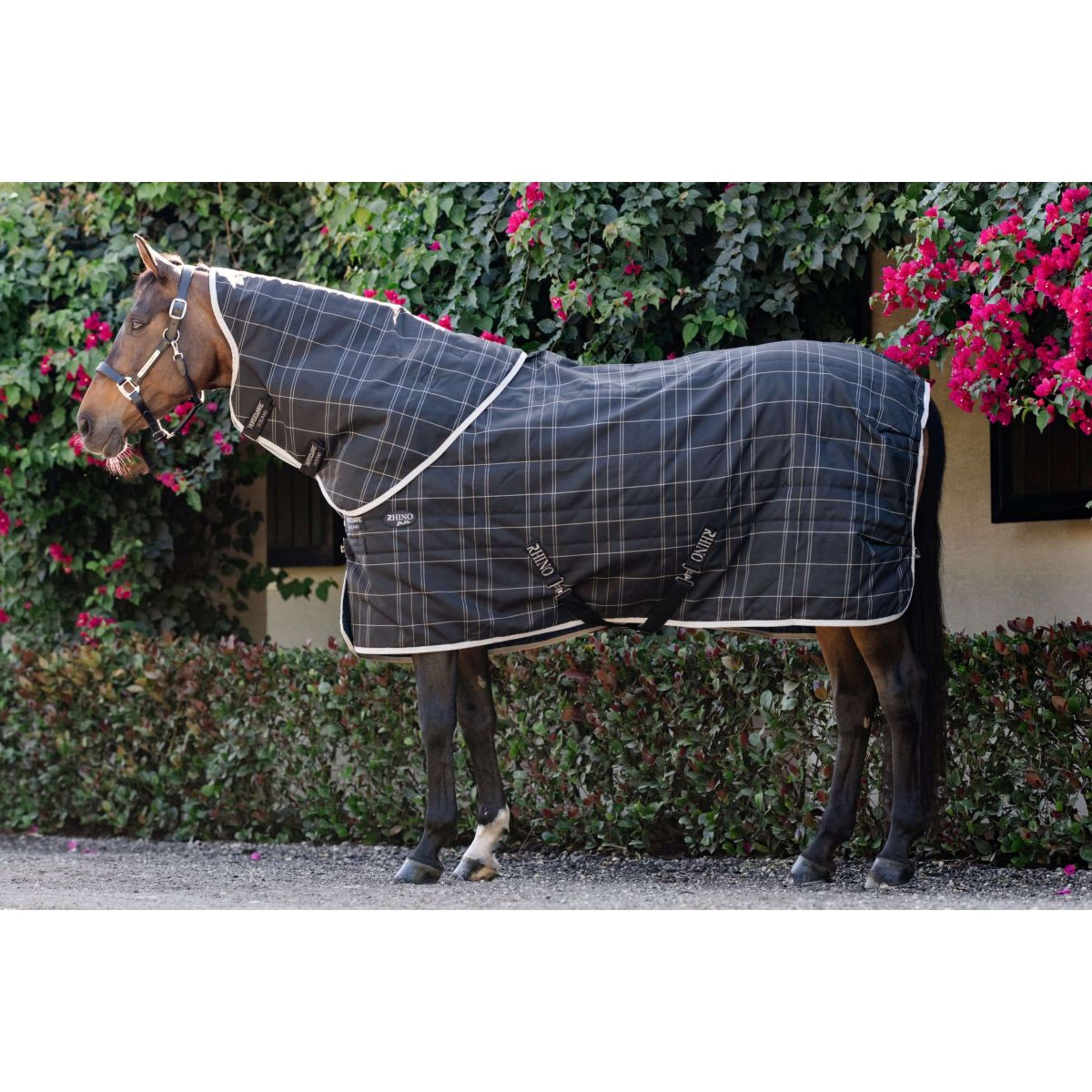 Rhino Copricollo Stable 100g Black/Grey/White Check/Gray