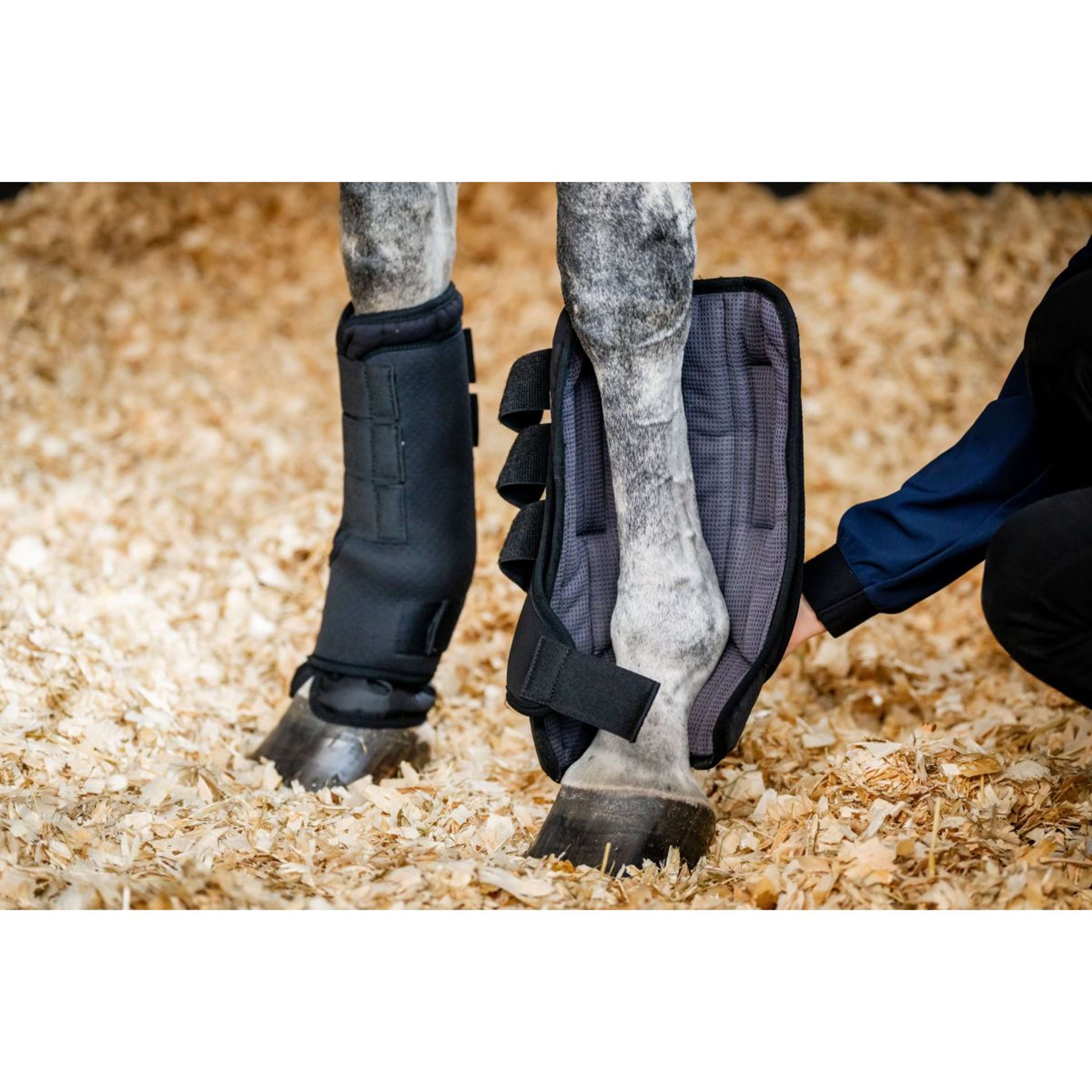 Horseware Protettori da stalla Pro Bamboo Nero