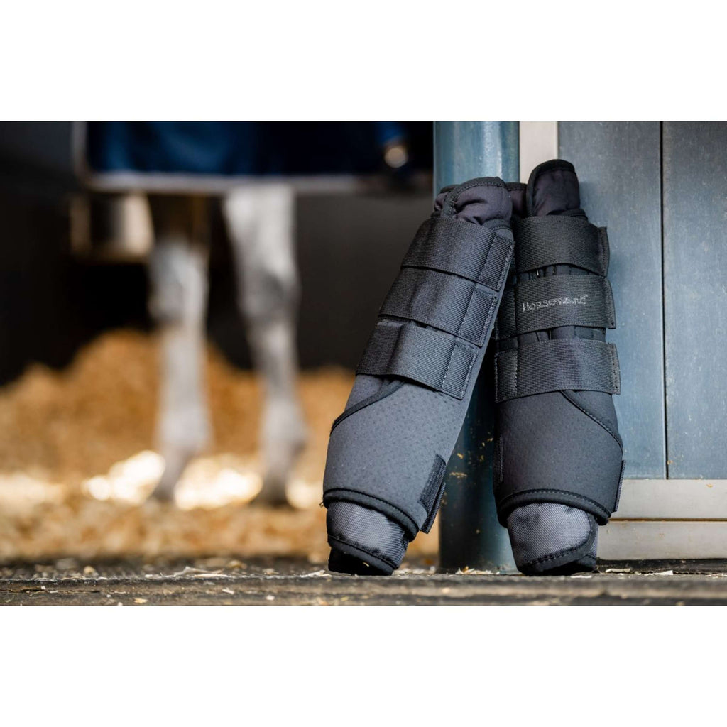 Horseware Protettori da stalla Pro Bamboo Nero