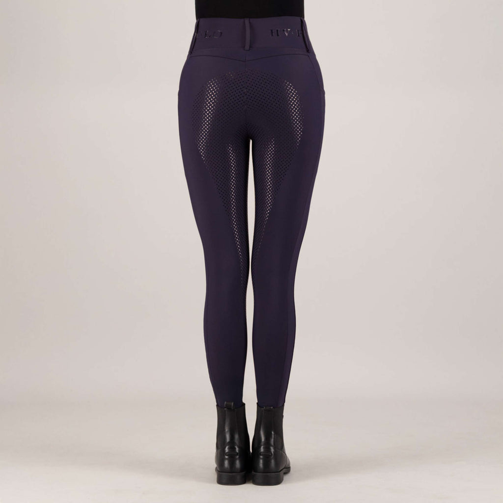 HV Polo Leggings da Equitazione HVPFavourite Full Grip Navy