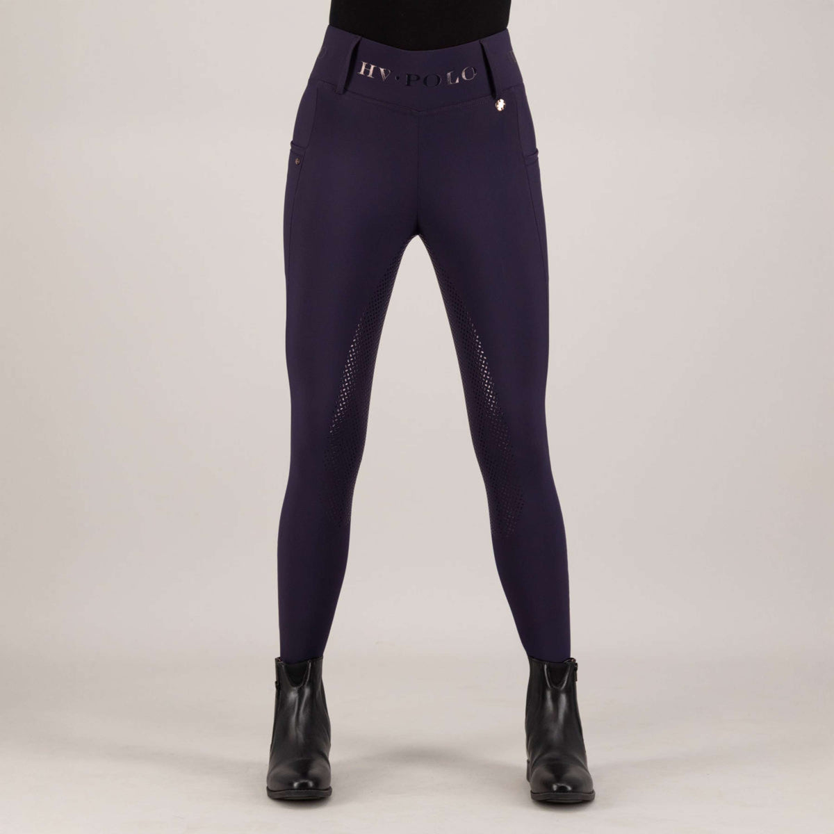 HV Polo Leggings da Equitazione HVPFavourite Full Grip Navy