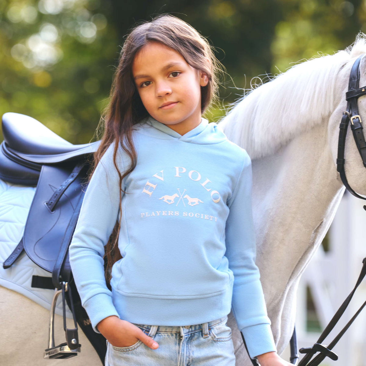 HV Polo Felpa con cappuccio HVPJewel Kids Powder Blue