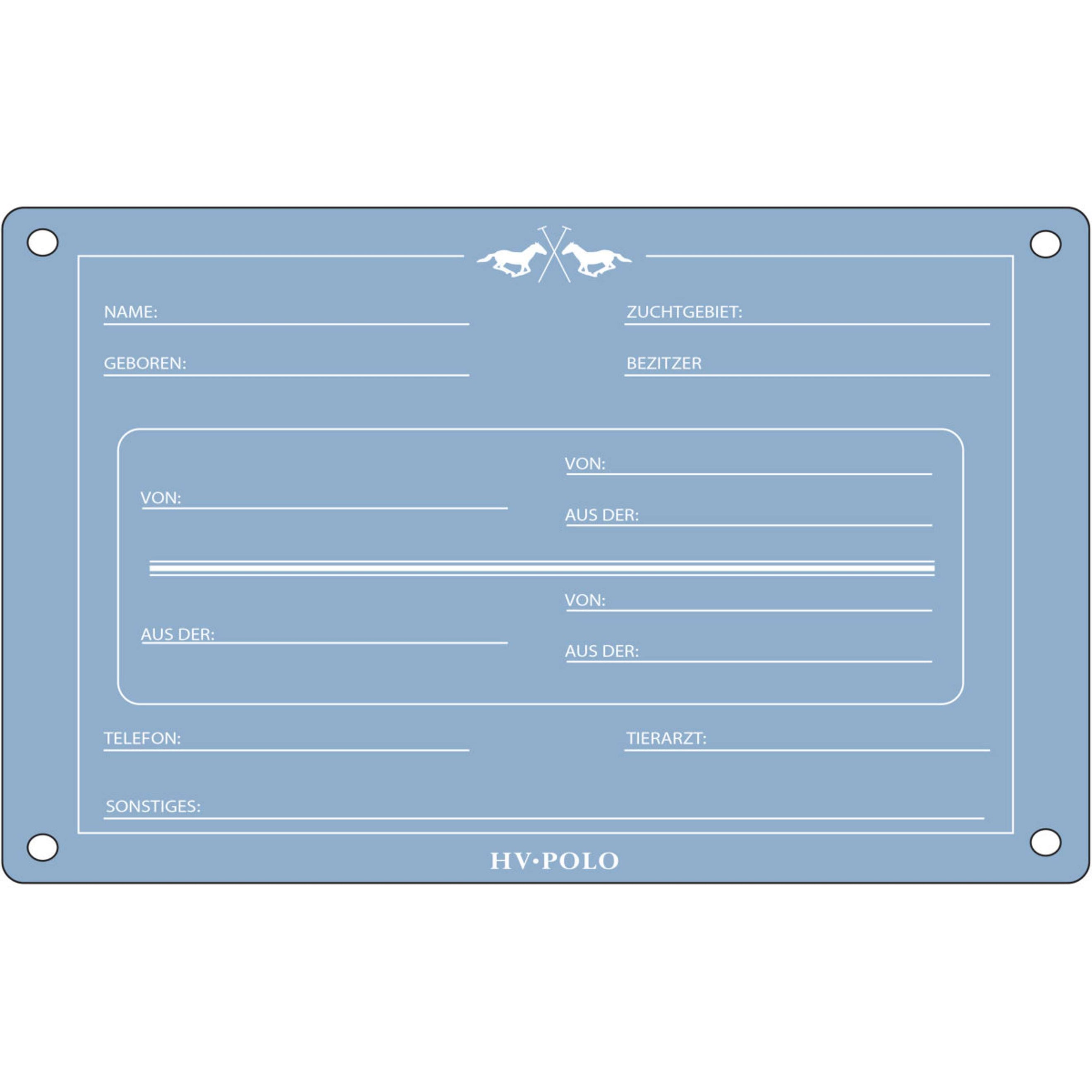 HV Polo Targa per Box HVPPolo Tedesco Powder Blue