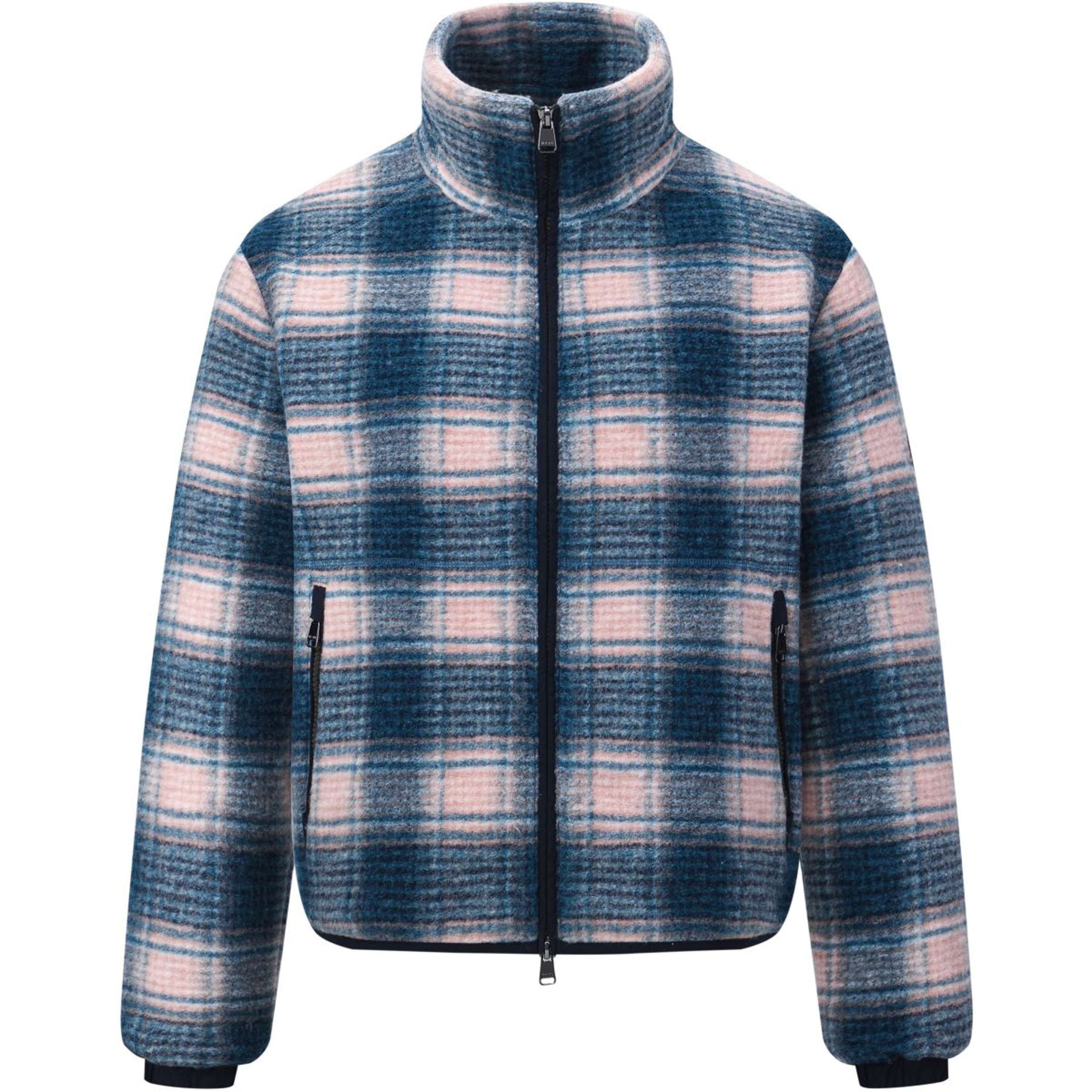 HV Polo Felpa con cappuccio e zip HVPCarlotta check Navy
