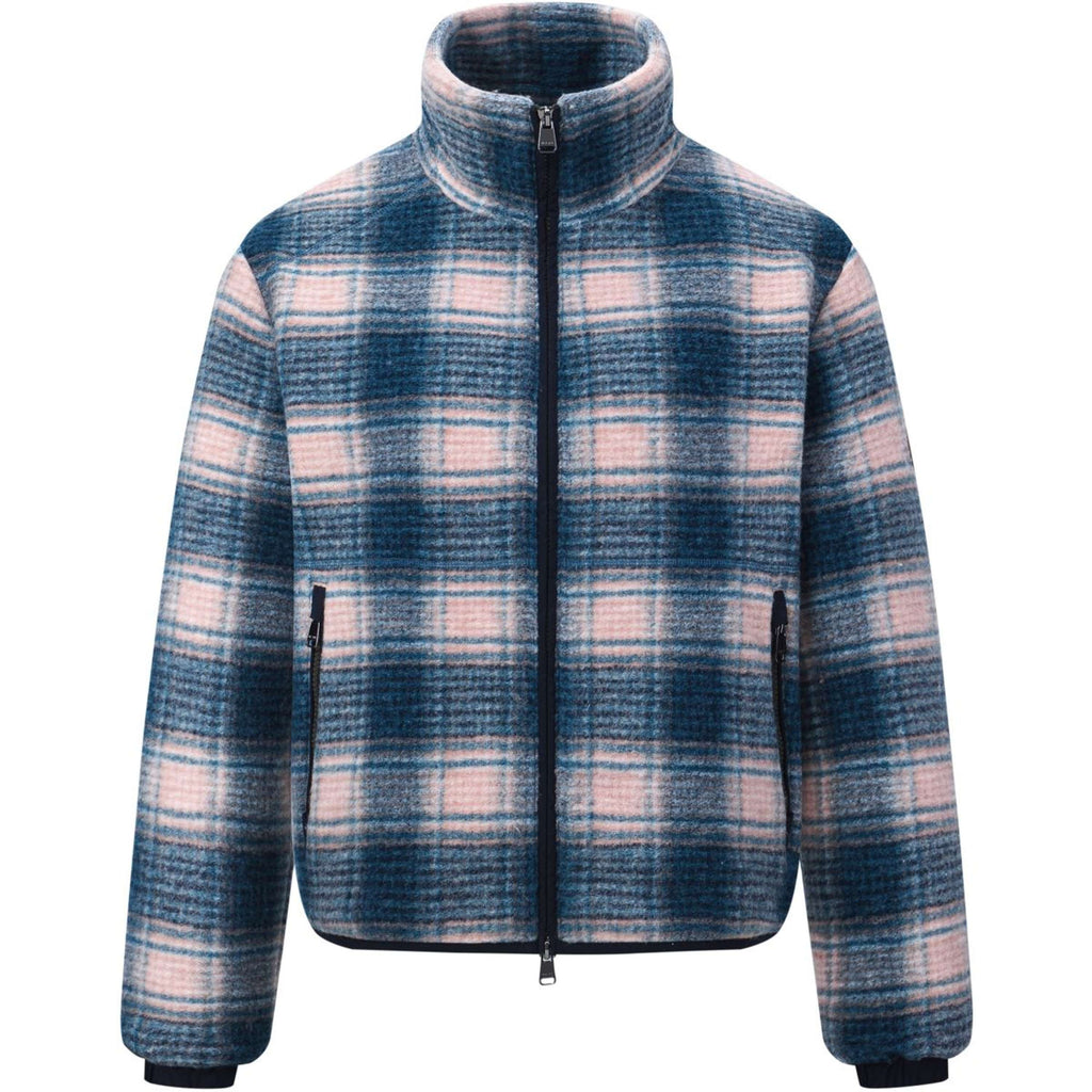 HV Polo Felpa con cappuccio e zip HVPCarlotta check Navy