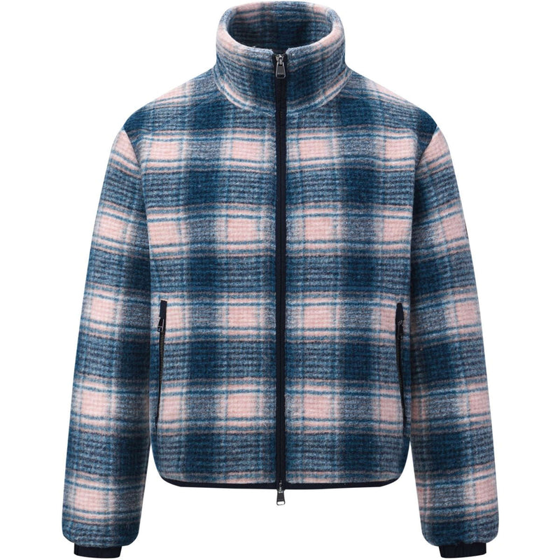 HV Polo Felpa con cappuccio e zip HVPCarlotta check Navy