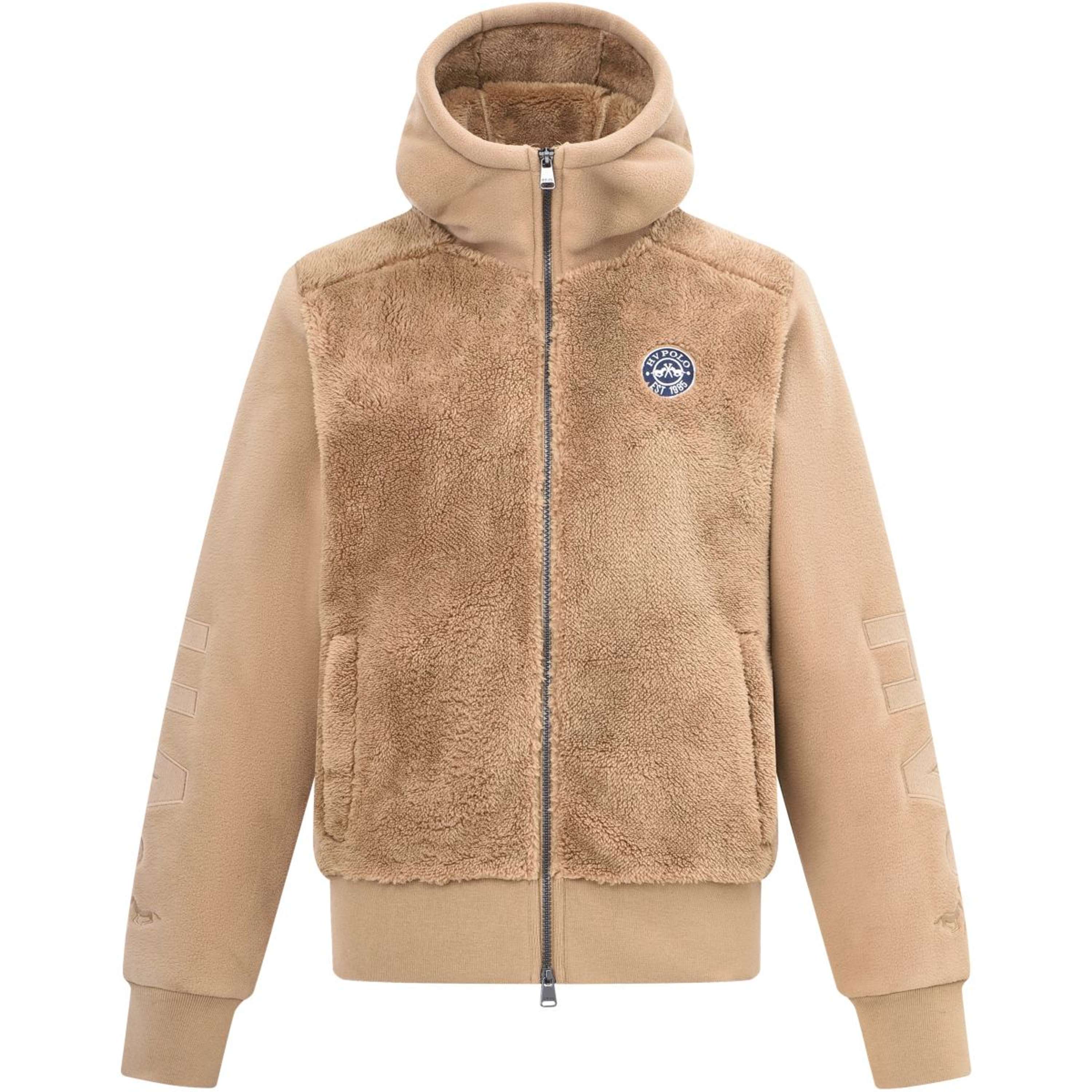 HV Polo Felpa con cappuccio e zip HVPRoyce Camel