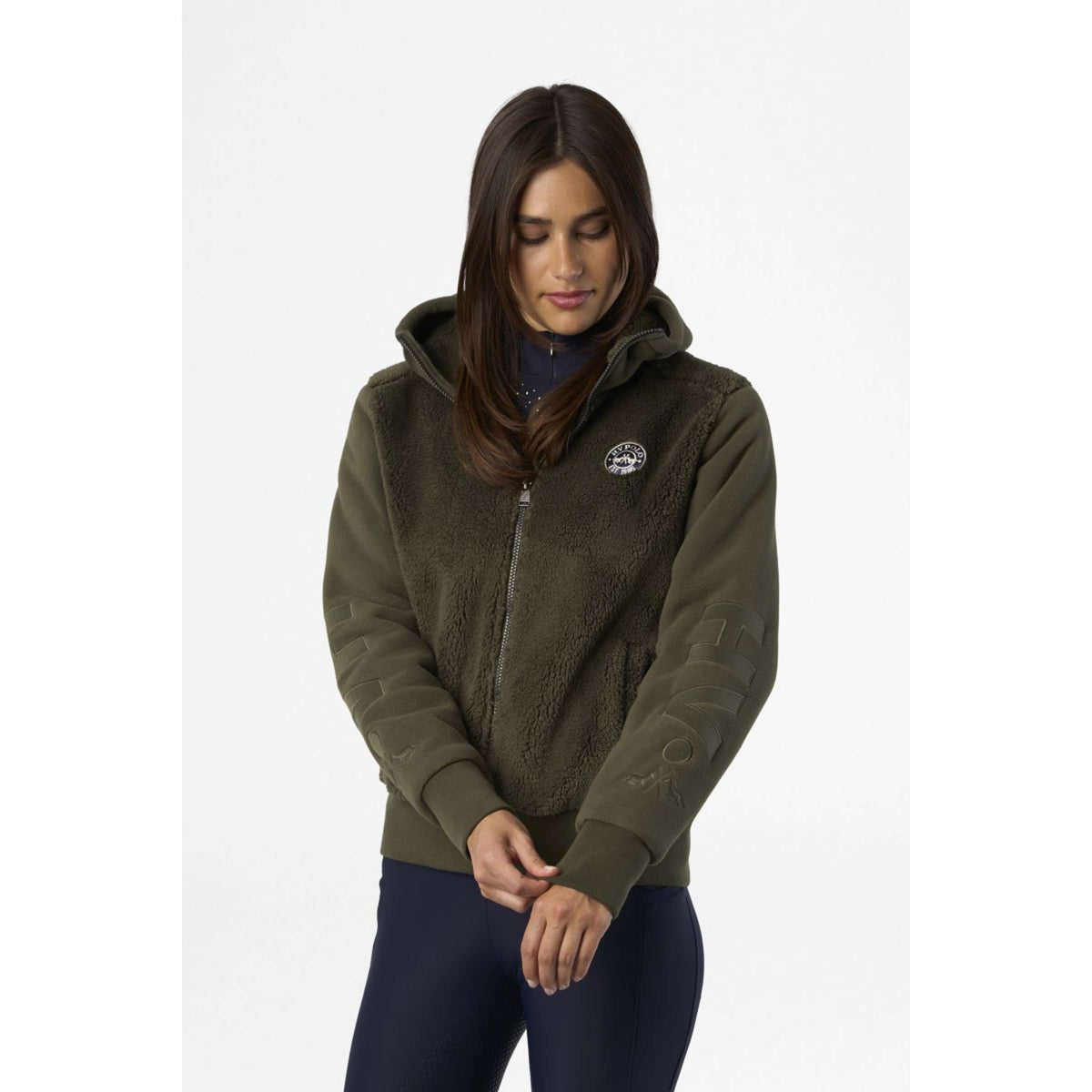 HV Polo Felpa con cappuccio e zip HVPRoyce Forest Green