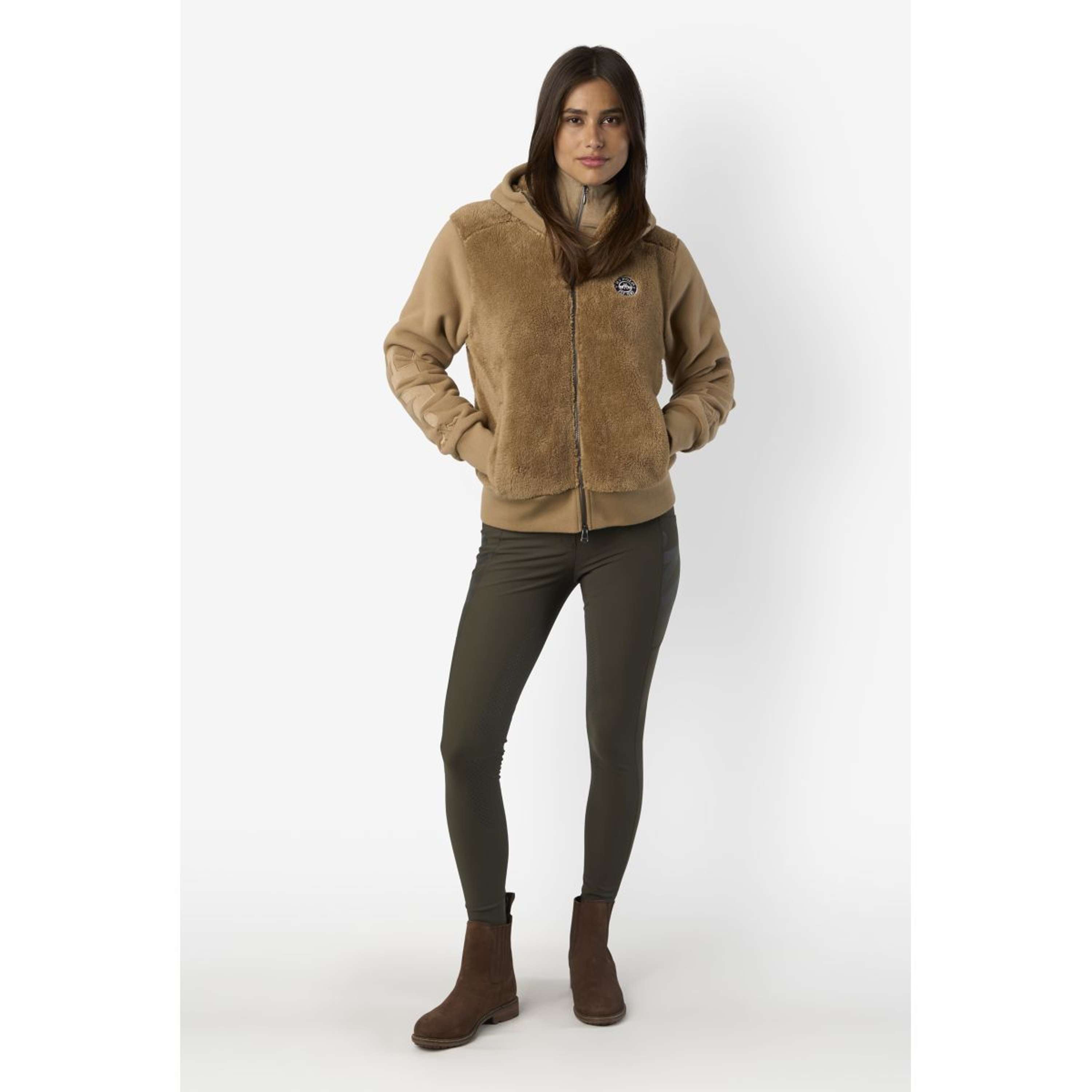 HV Polo Felpa con cappuccio e zip HVPRoyce Camel