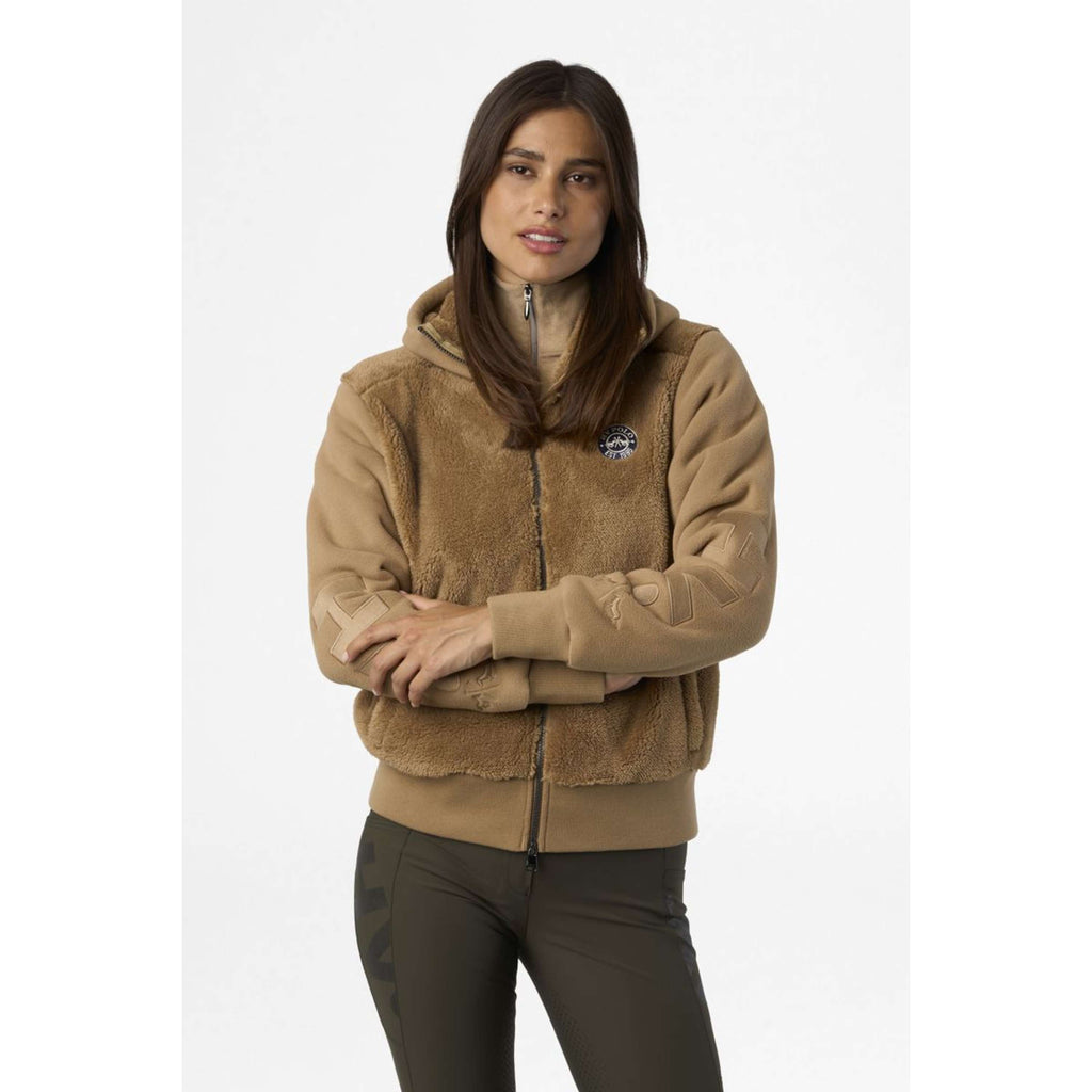 HV Polo Felpa con cappuccio e zip HVPRoyce Camel