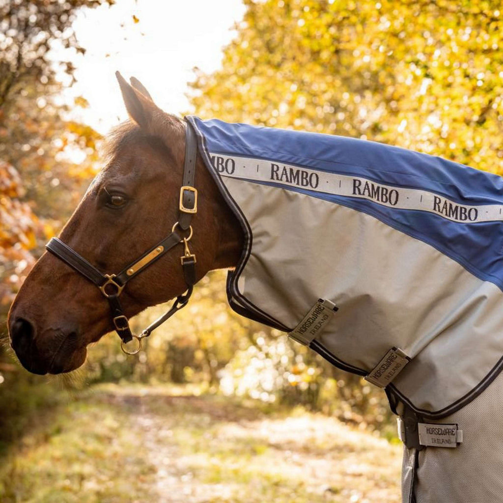 Rambo Autumn Series Turnout Punti blu scuro/grigi