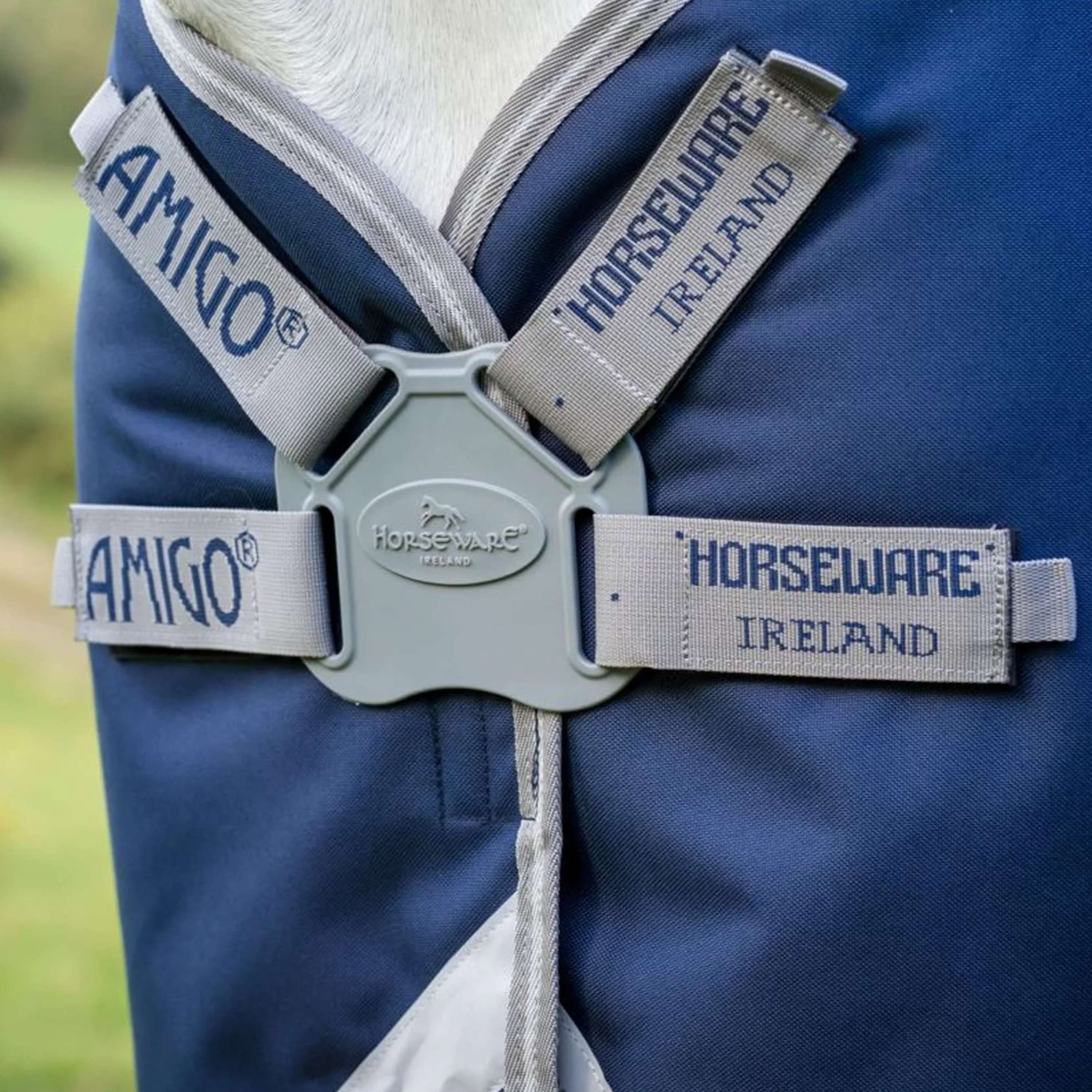 Amigo Turnout Rug FieldSafe Plus 1200D 0g Navy/Titanium Grey/Silver