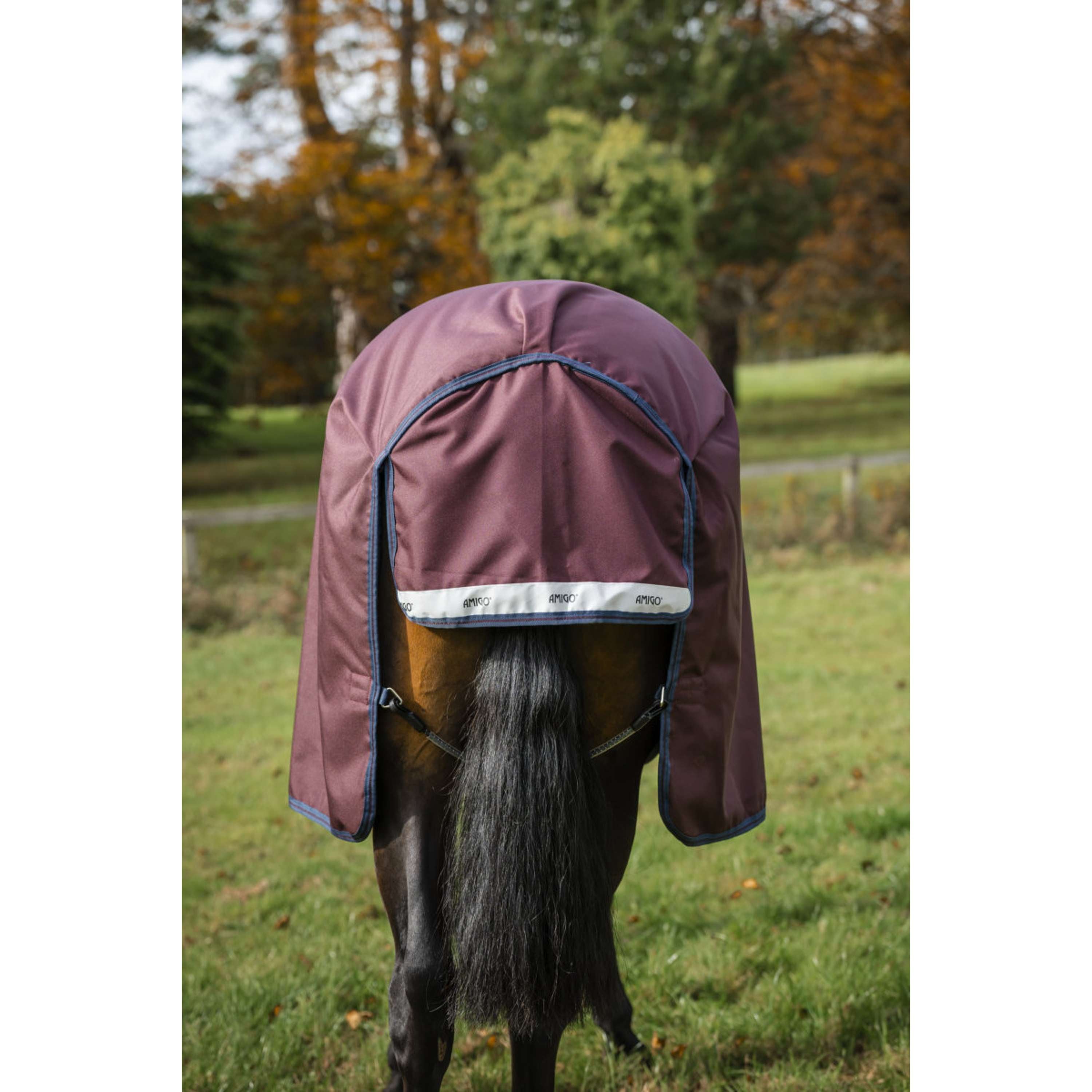 Amigo Turnout Plus 1200D 250g Burgundy/Navy/Titanium Grey