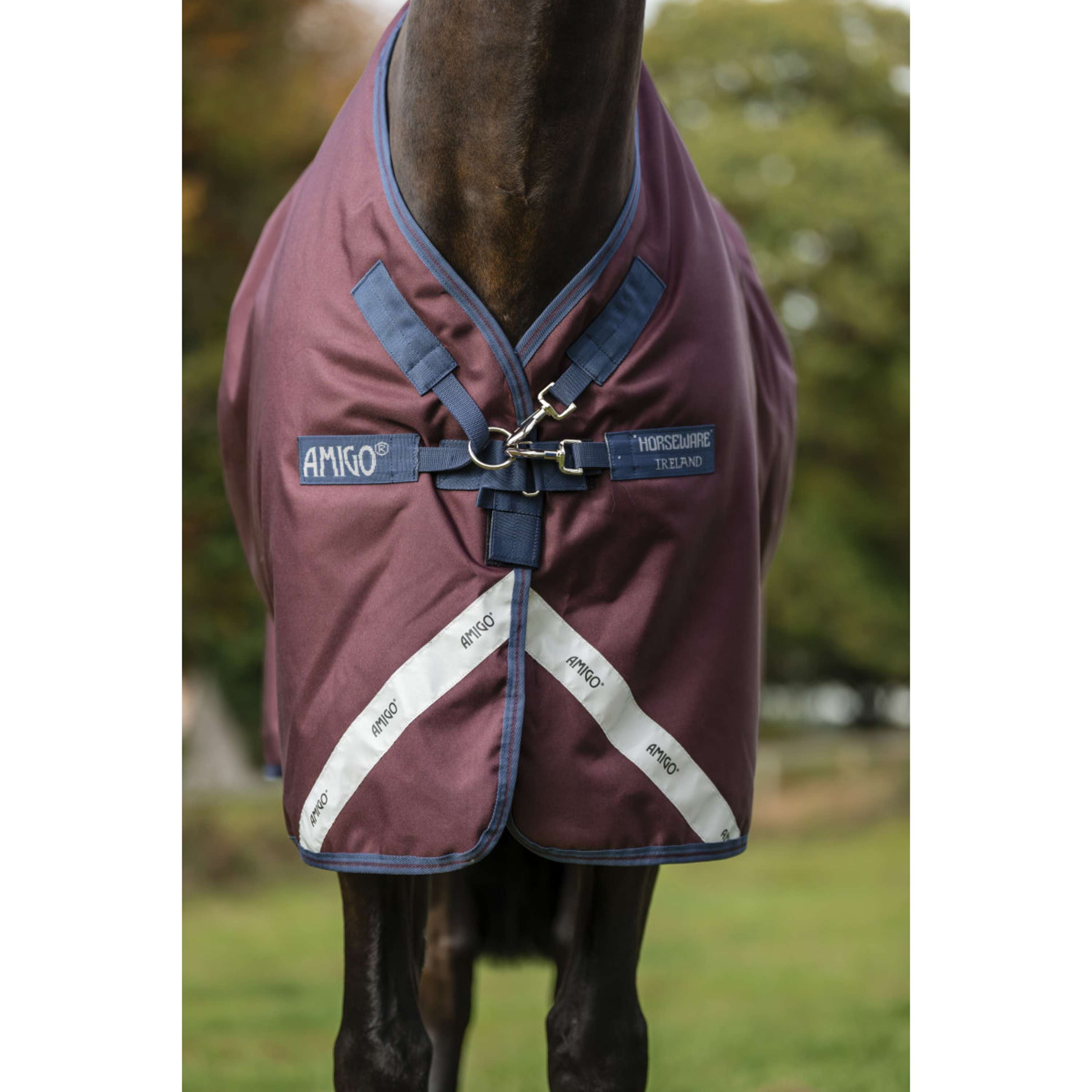 Amigo Turnout 1200D 0g Burgundy/Navy/Titanium Grey