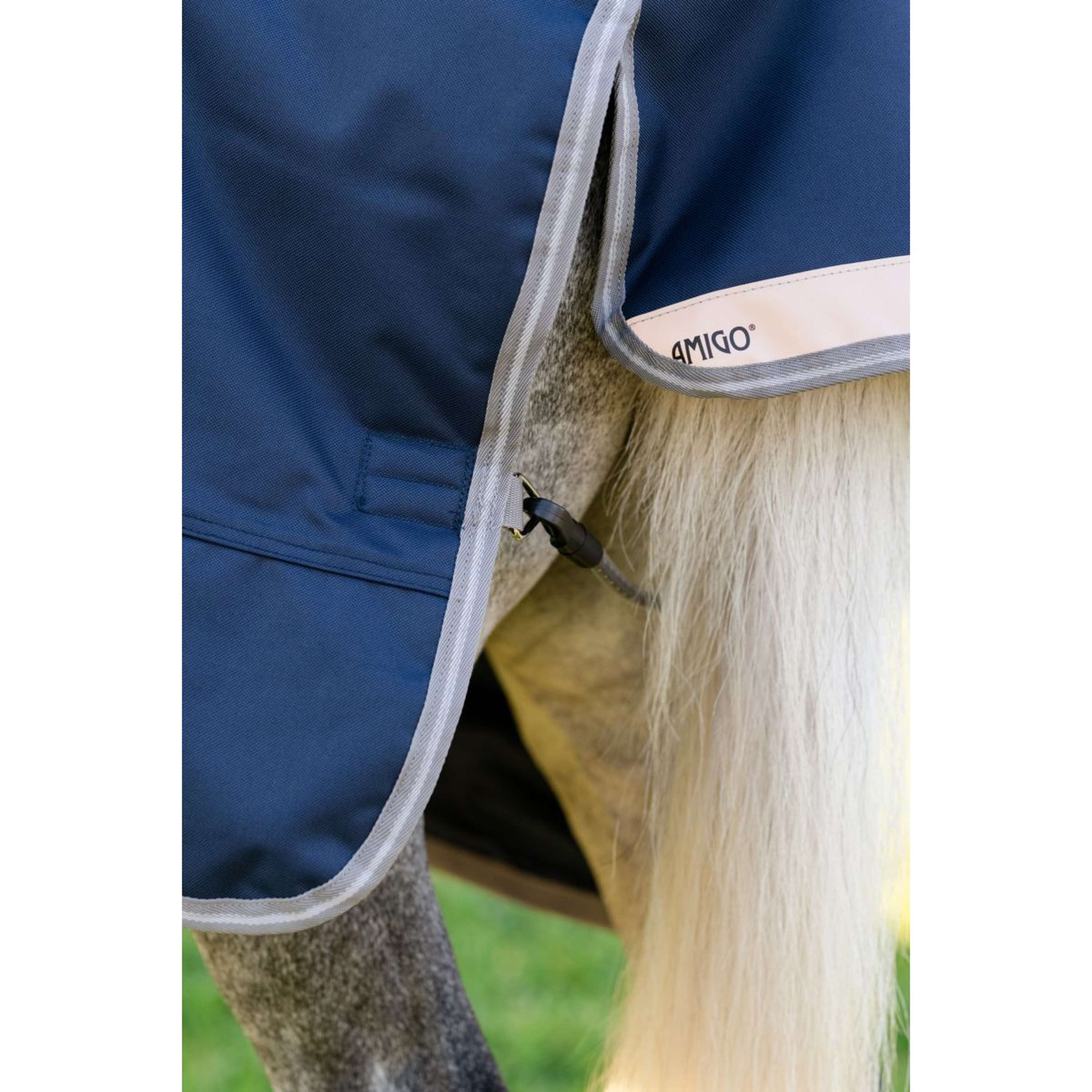 Amigo Turnout 1200D Pony 50g Blu marino/Grigio titanio/Argento