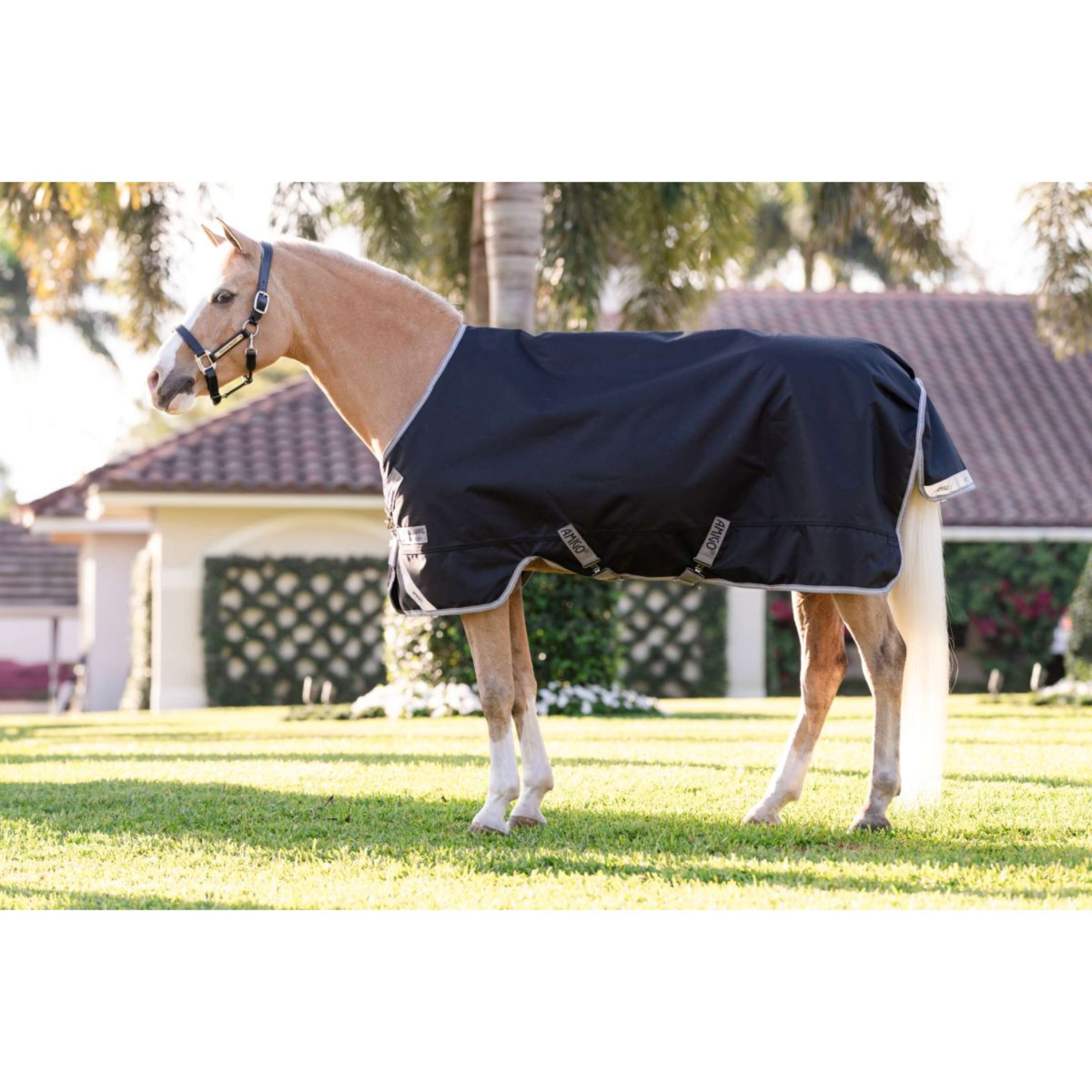 Amigo Turnout 1200D Pony 0g Nero/Grigio Titanio/Argento