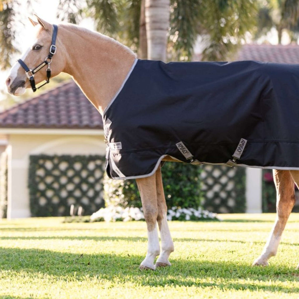 Amigo Turnout 1200D Pony 50g Nero/Grigio Titanio/Argento