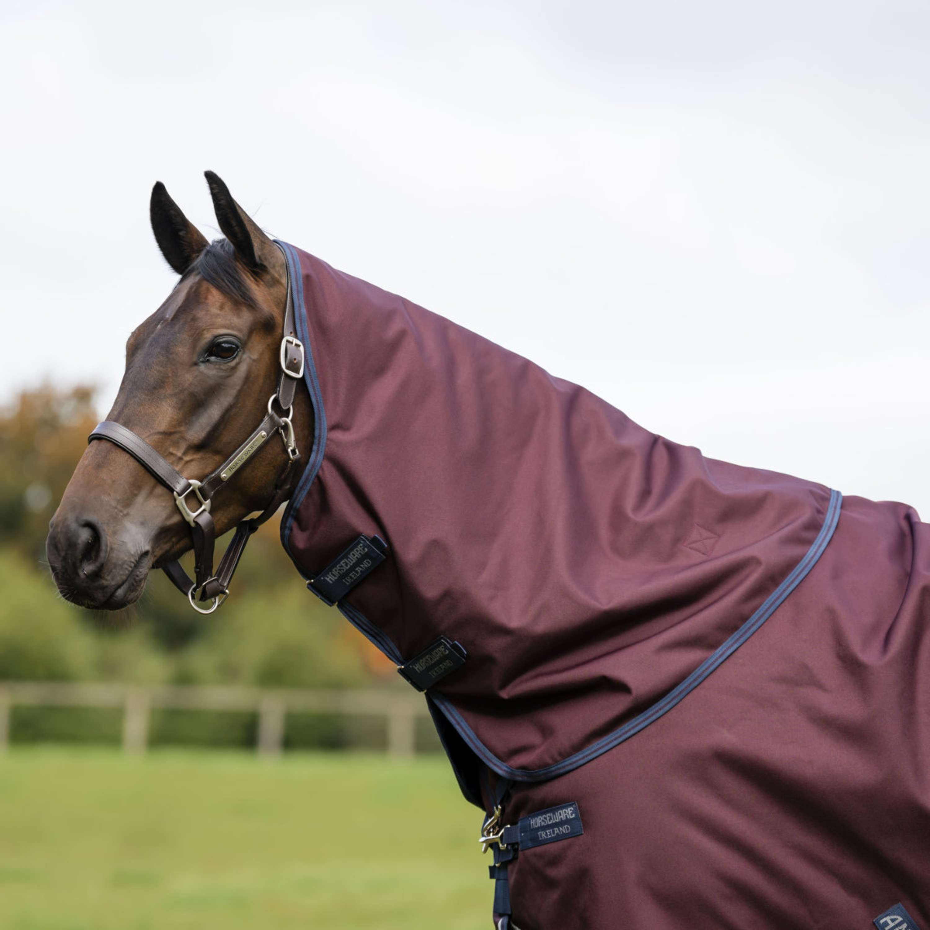Amigo Copricollo Turnout 1200D 0g Burgundy/Navy/Titanium Grey