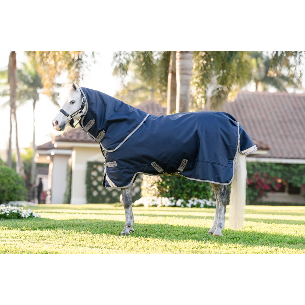 Amigo Turnout 1200D Plus Pony 50g Blu marino/Grigio titanio/Argento