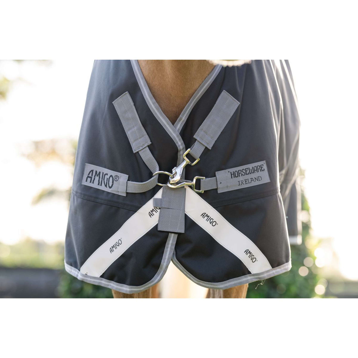 Amigo Turnout 1200D Plus Pony 0g Nero/Grigio Titanio/Argento