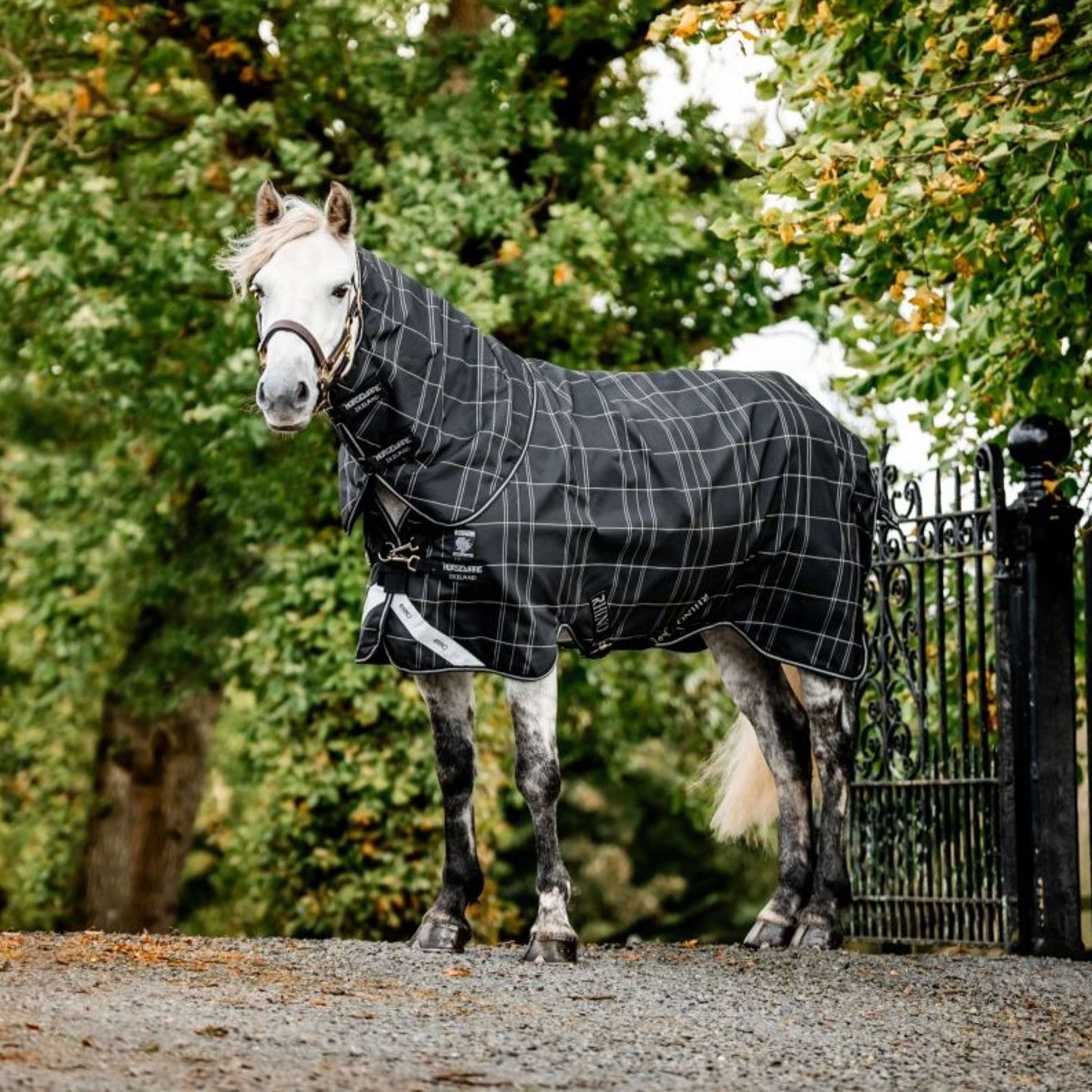 Rhino Turnout Plus Pony Bundle 0g + 200g Nero a quadri/nero/bianco Rhino Turnout Plus Pony Bundle 0g + 200g Nero a quadri/nero/bianco