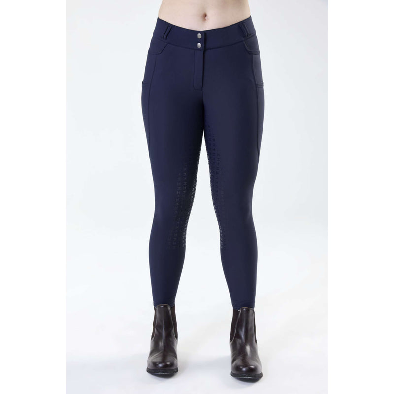 Horseware Leggings da equitazione invernali FlexFit Full Seat Core Navy