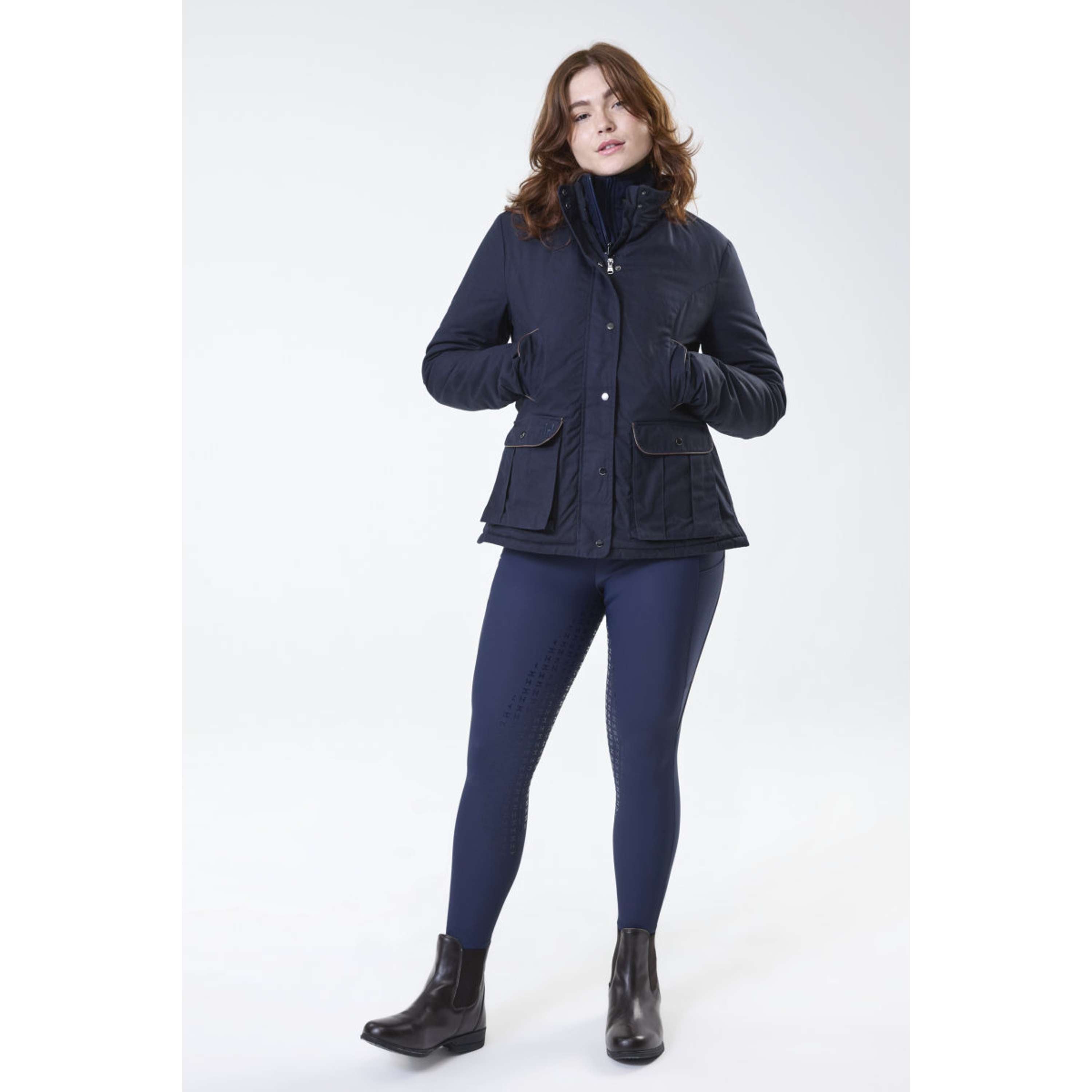 Horseware Leggings da equitazione invernali FlexFit Full Seat Core Navy
