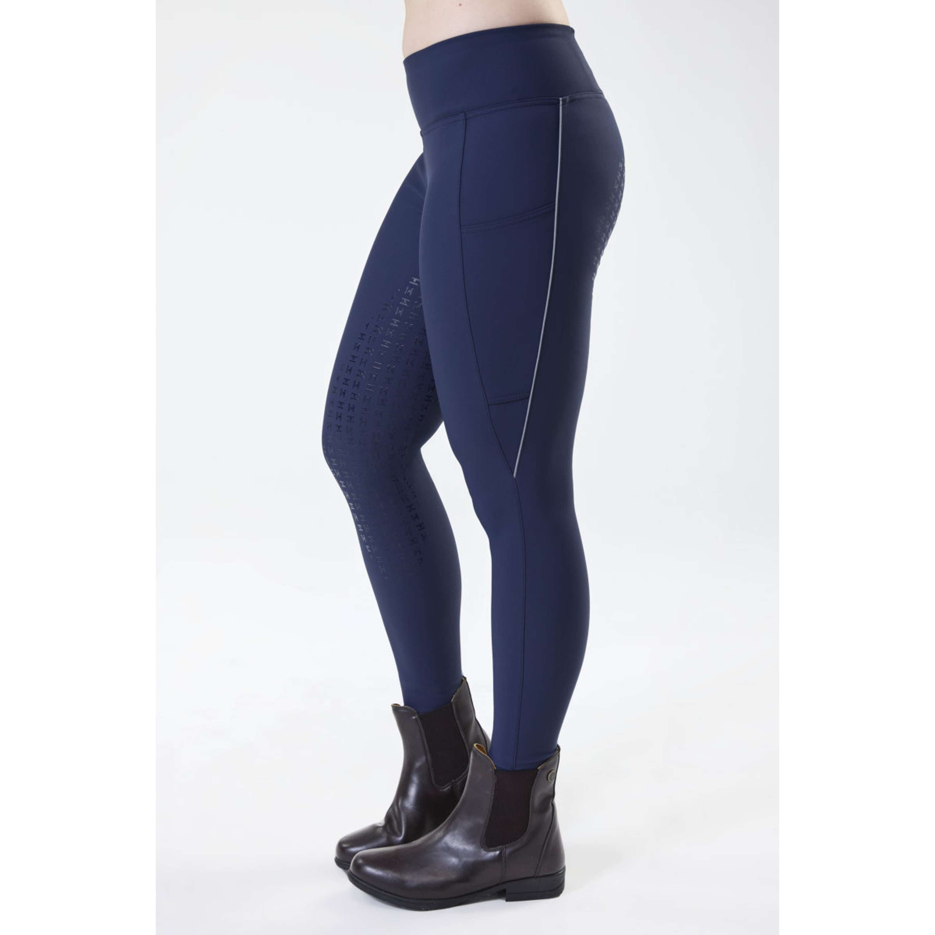 Horseware Leggings da Equitazione Invernali Optifit Full Seat Core Navy