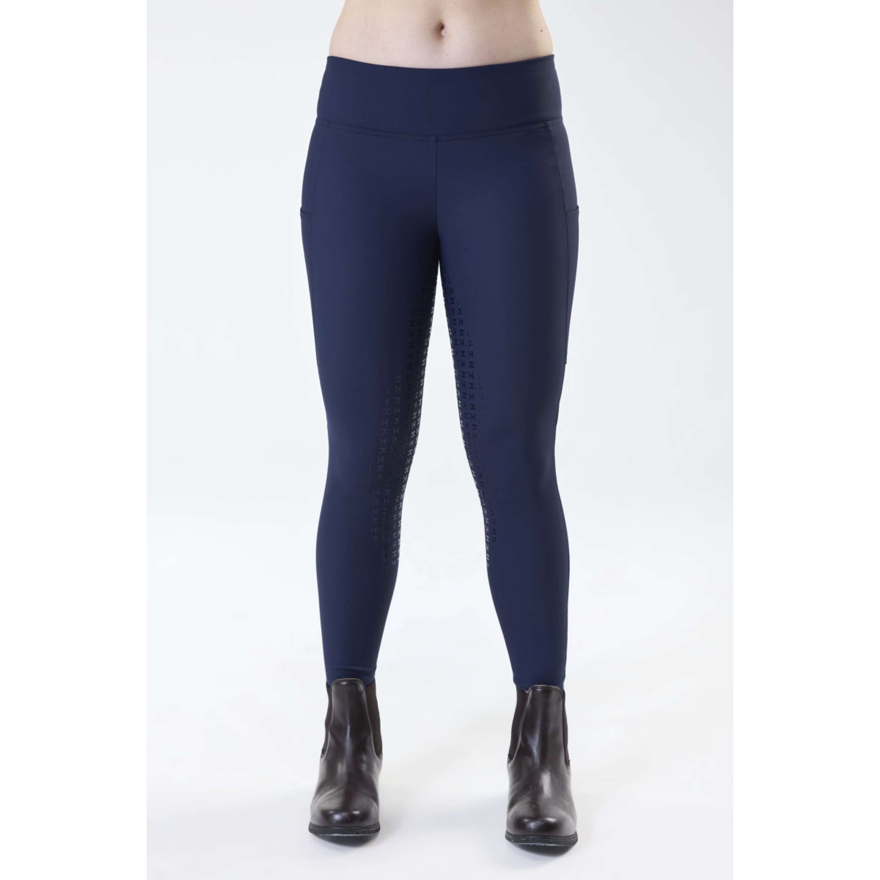 Horseware Leggings da Equitazione Invernali Optifit Full Seat Core Navy