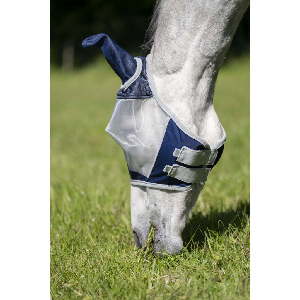 Horseware Fly Mask Shield Blu marino/Argento