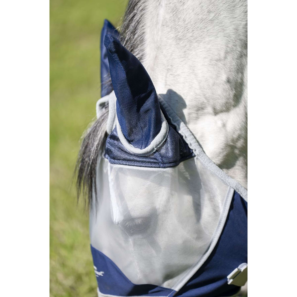 Horseware Fly Mask Shield Blu marino/Argento